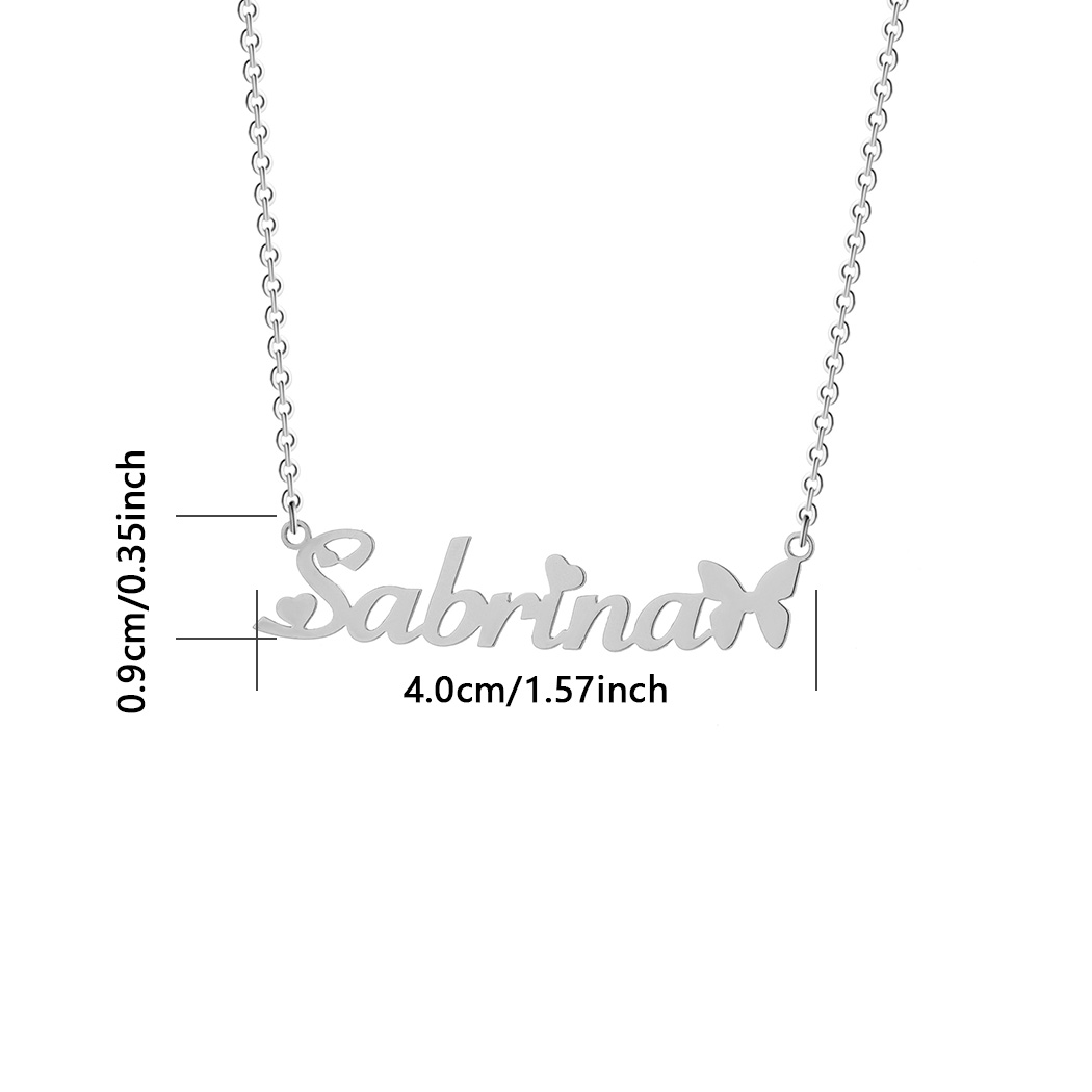 1pc Personalized Butterfly Nam - Women Fashion Names ulasan dan harga